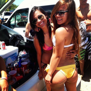 Just a couple of Florida tailgate party girls